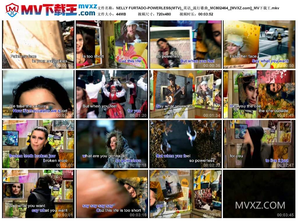 NELLY FURTADO-POWERLESS(MTV)_英语_流行歌曲_MC802464